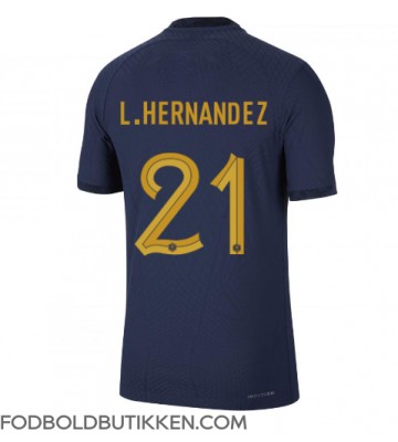 Frankrig Lucas Hernandez #21 Hjemmebanetrøje VM 2022 Kortærmet